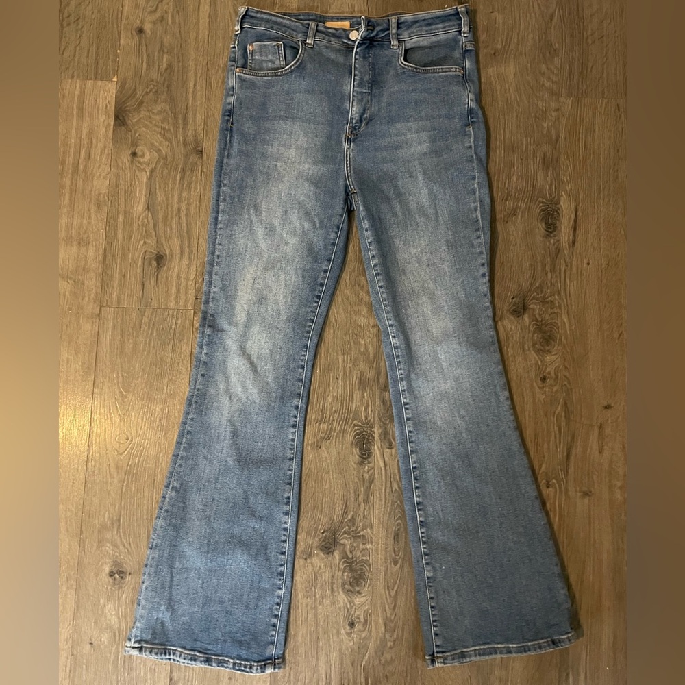 Anthropologie Blue Flare & Wide Leg Jeans